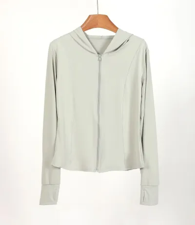 Women Fashion Casual Summer Solid Color Ice-Sensitive Quick-Drying Slim-Fit UPF 50+ Sun Protection Clothing