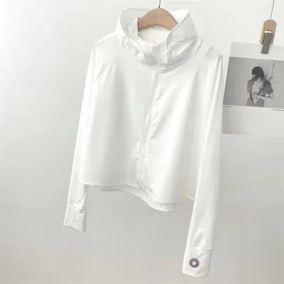 Women Fashion Casual Summer Solid Color Ice Silk Breathable UPF 50+ Sun Protection Clothing