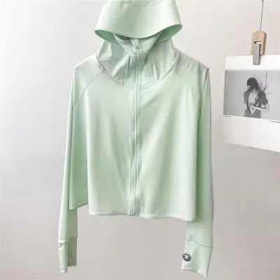 Women Fashion Casual Summer Solid Color Ice Silk Breathable UPF 50+ Sun Protection Clothing