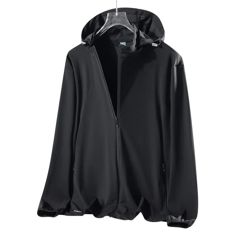 Men Fashion Casual Summer Solid Color Thin Breathable Quick-Drying UPF 50+ Sun Protection Clothing
