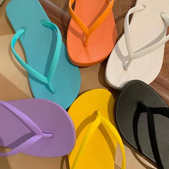 Women Fashion Casual Solid Color Flat Flip-Flops Slippers