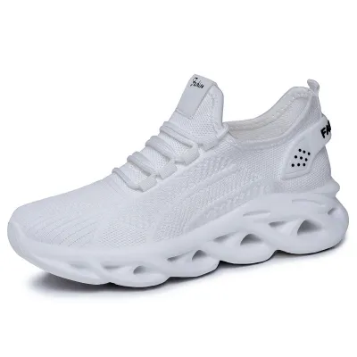 Women's Fashion Solid Color Mesh Breathable Thick Sole Sneakers with Hollow-Out Heel