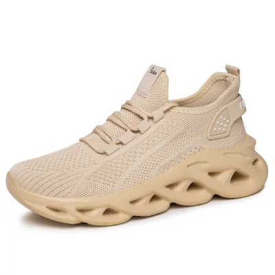Women's Fashion Solid Color Mesh Breathable Thick Sole Sneakers with Hollow-Out Heel