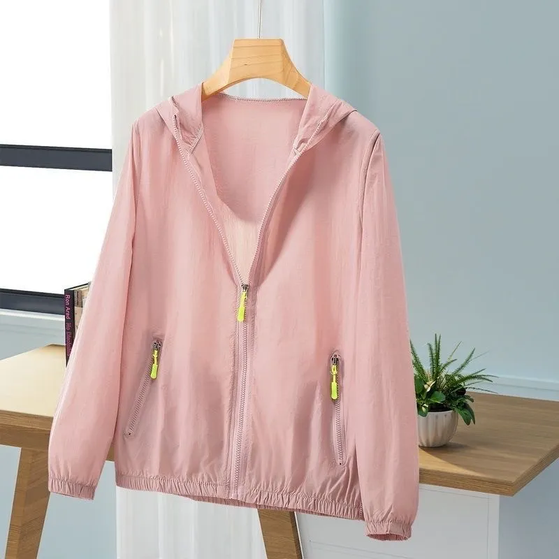 Women Fashion Casual Summer Solid Color Breathable UPF 50+ Sun Protection Clothing