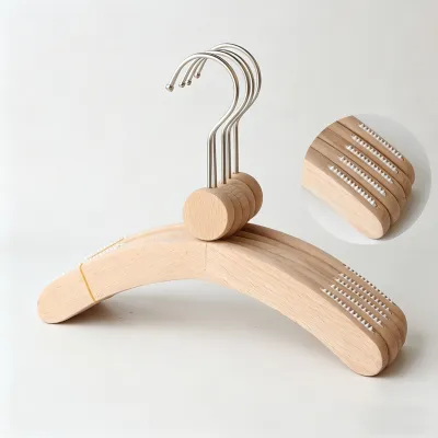Kids Solid Wood Anti Slip Baby Hanger Modern Minimalist for Infant Toddler