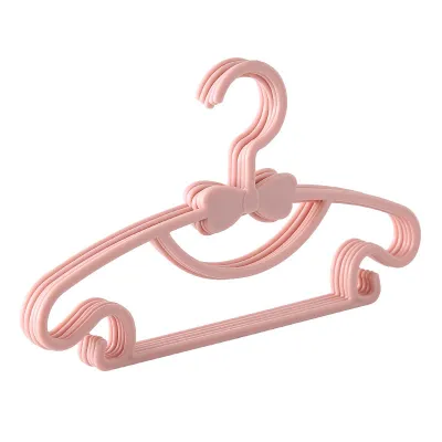 Fashion Solid Color Plastic Bowknot Baby Hanger 10pcs/Set