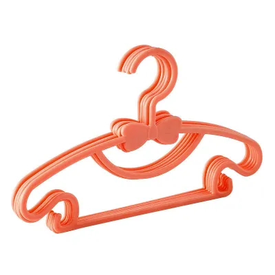 Fashion Solid Color Plastic Bowknot Baby Hanger 10pcs/Set