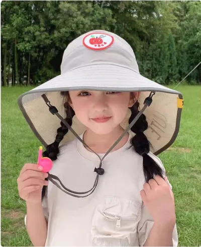 Kids Boy's And Girls Fashion Casual Shawl UPF 50+ Sun Protection Cartoon Hat