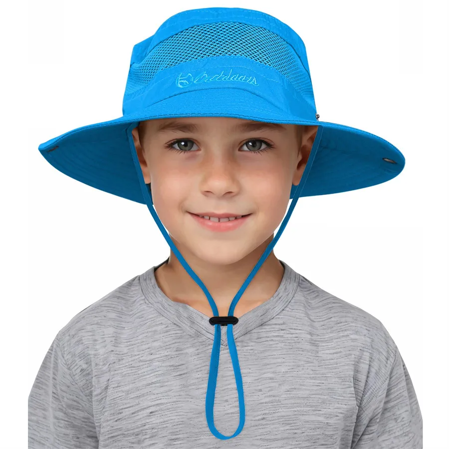 Kids Unisex Fashion Casual Big Brim Outdoor UPF 50+ Sun Protection Hat