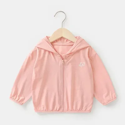 Kids Boys And Girls Fashion Casual Summer Solid Color Ice Silk Breathable UPF 50+ Sun Protection Coat