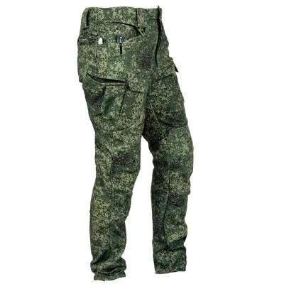 Men's Fashion Casual Camouflage Fleece-Lined Multi-Pocket Cargo Pants