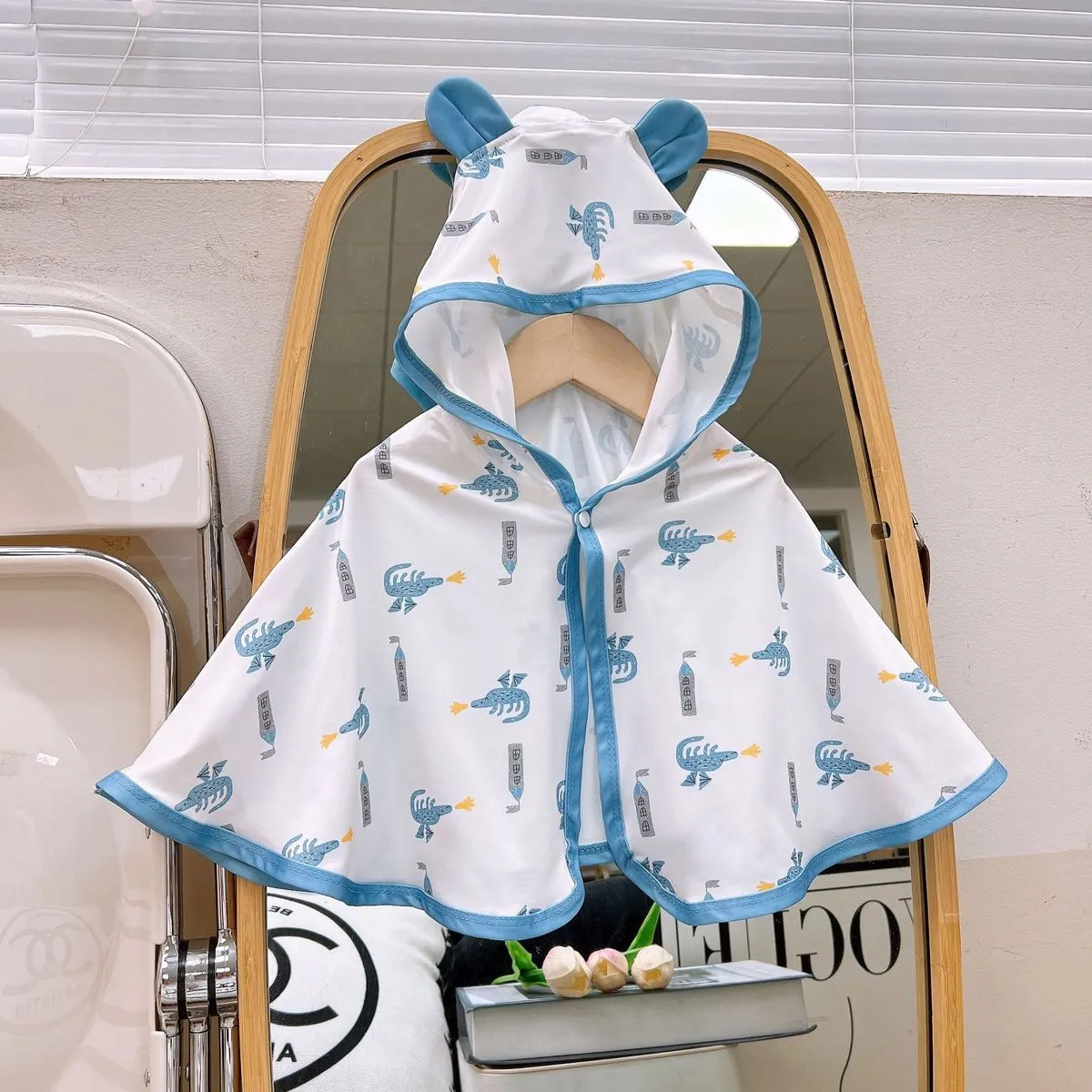 Kids Baby Fashion Cute Printed Summer Ice Silk Breathable UPF 50+ Sun Protection Cloak Unisex