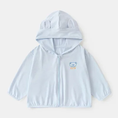Boys Girls UPF 50+ Sun Protection Coat Summer Thin Breathable Ice Silk Casual Solid