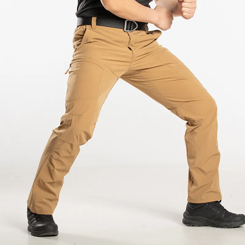 Men's Fashion Casual Outdoor Nylon Multi-Pocket Stretch Breathable Pants