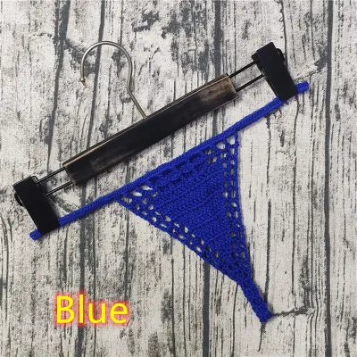 Women Fashion Sexy Solid Color Crochet Bikini Bottom