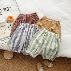 Kids Baby Boys Fashion Casual Summer Stripe Cotton Thin Loose Pants
