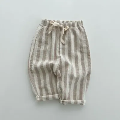 Kids Baby Boys And Girls Fashion Casual Summer Stripe Loose Pants