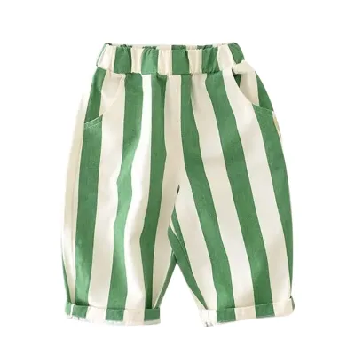 Kids Boys And Girls Fashion Casual Summer Striped Loose Straight Pants