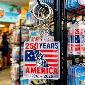 250th Anniversary USA Independence Day Acrylic Keychain