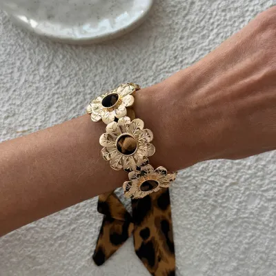 Vintage Leopard Scarf Wrap Bracelet Sweet And Cool Alloy Accessory