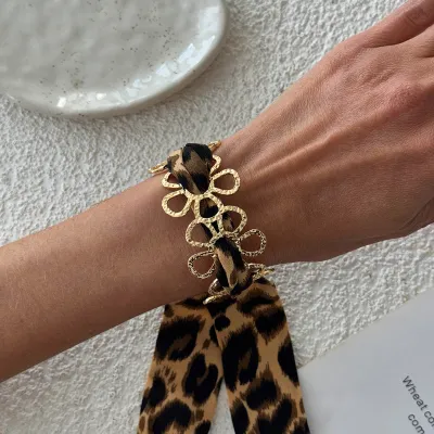 Vintage Leopard Scarf Wrap Bracelet Sweet And Cool Alloy Accessory