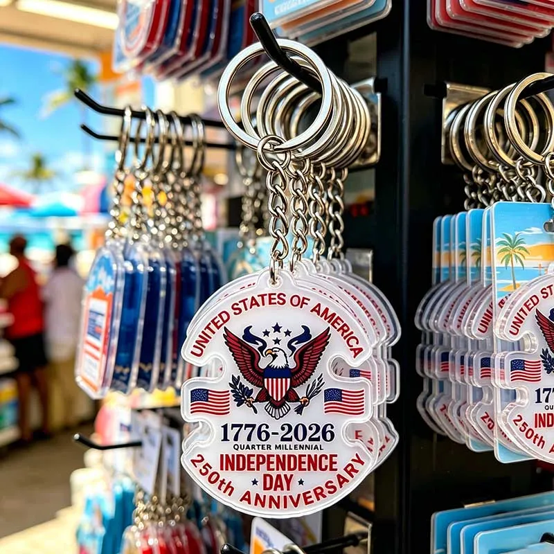 250th Anniversary USA Independence Day Acrylic Keychain