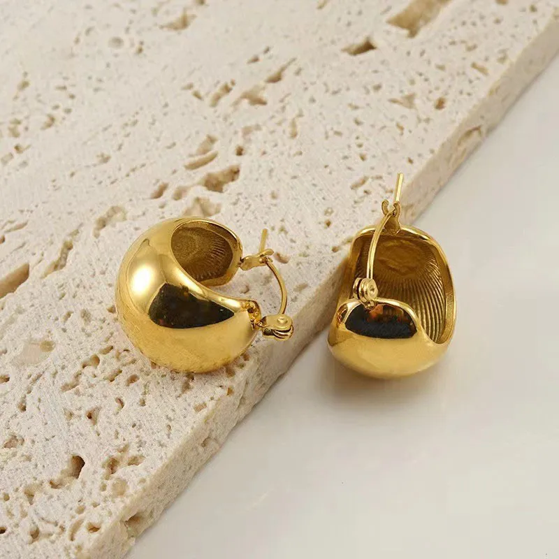 316L Stainless Steel Geometric Ball Earrings Sweet Cool Style