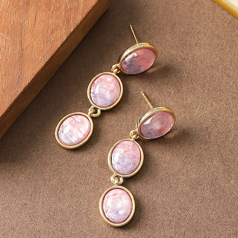 Women Fashion Elegant Geometric Long Earrings