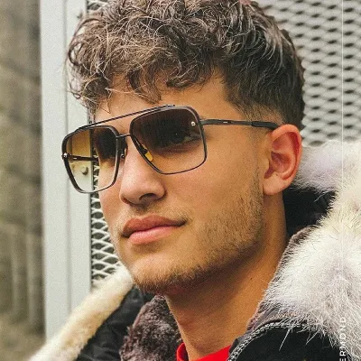 Fashion Metal Box Sunglasses