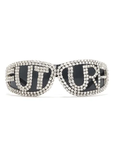 Y2K Rhinestone Letter Personalized Sunglasses for Women