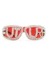 Black Leg Red Piece Rhinestone
