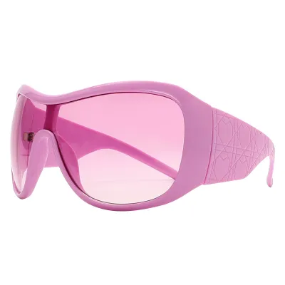 Y2K Personality Oblong Mirror Sunglasses Large Frame Outdoor