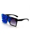 Double Gray (Sapphire Blue Rhinestone )