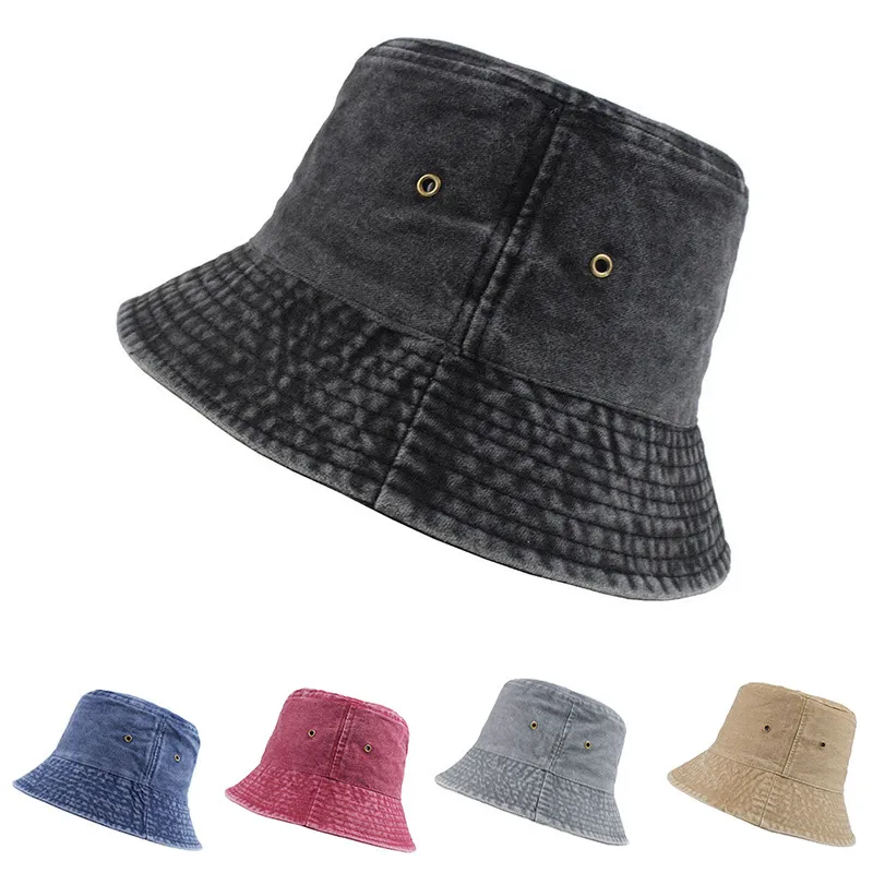 Fashion Casual Washed Denim Cotton Fisherman Bucket Hat
