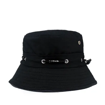 Fashion Casual Solid Color Outdoor Foldable Fisherman Bucket Hat Cotton Blend Polyester