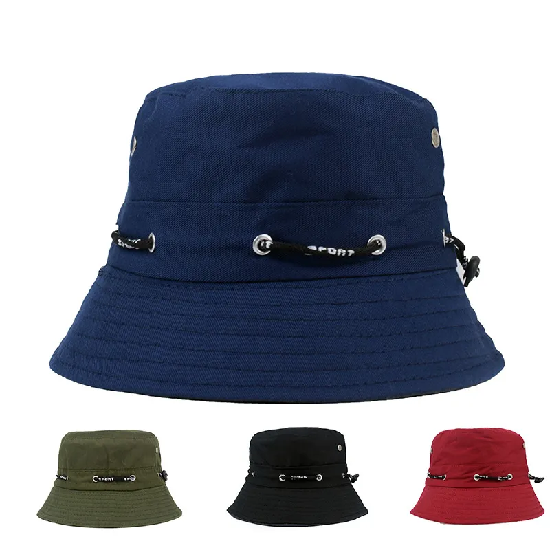 Fashion Casual Solid Color Outdoor Foldable Fisherman Bucket Hat Cotton Blend Polyester