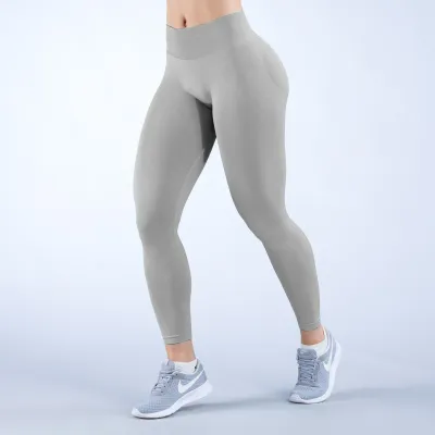 Women Fashion Casual Solid Color Seamless Yoga Sports Leggings
