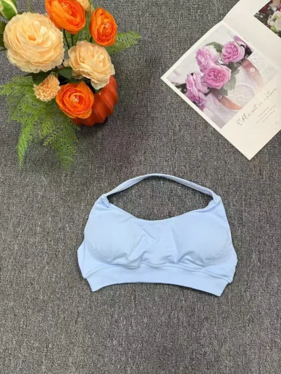 Women Fashion Sexy Solid Color Seamless Yoga Sports Bra