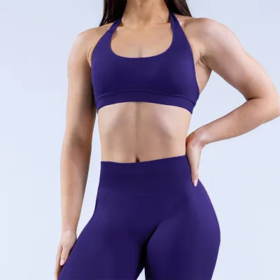 Women Fashion Sexy Solid Color Seamless Yoga Sports Bra