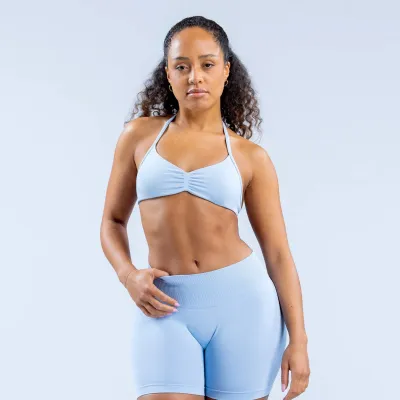 Women Fashion Sexy Solid Color Halter-Neck Sports Yoga Bra
