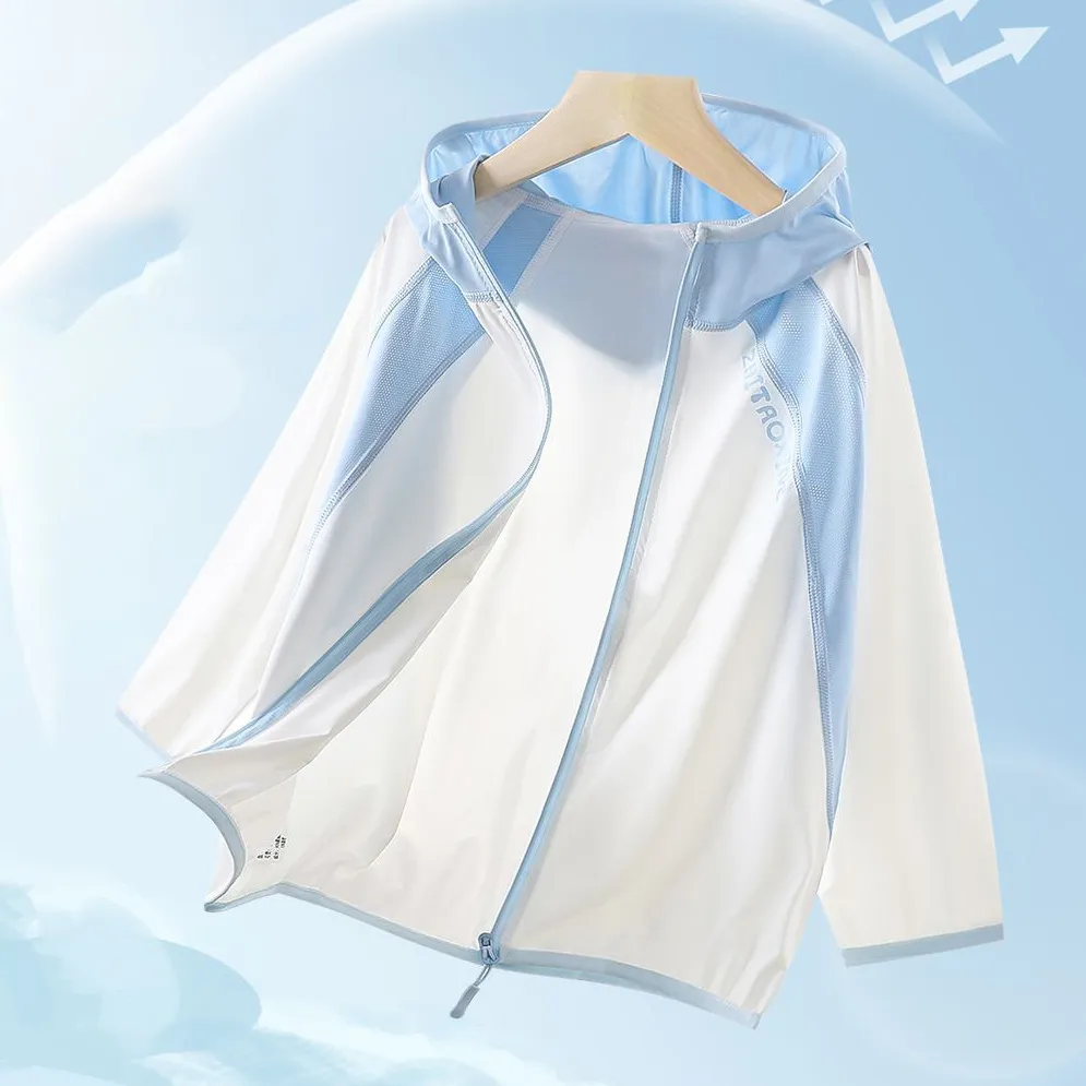Kids Boys And Girls Summer Thin Ice Silk UPF 50+ Sun Protection Coat Unisex Casual