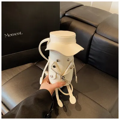 Women Fashion Cute Cartoon Character Design PU Bucket Crossbody Bag