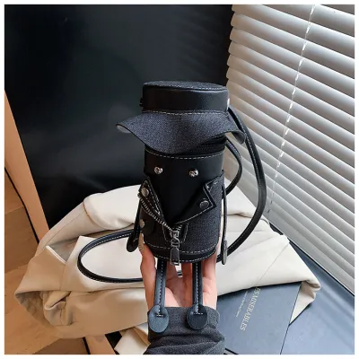 Women Fashion Cute Cartoon Character Design PU Bucket Crossbody Bag