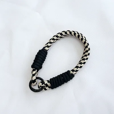 Fashion Dopamine Color Mobile Phone Wrist Rope Thick Lanyard Keychain Unisex Nylon