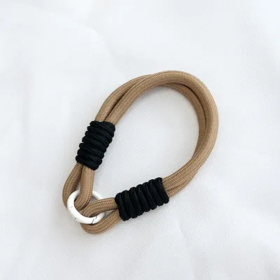 Fashion Dopamine Color Mobile Phone Wrist Rope Thick Lanyard Keychain Unisex Nylon