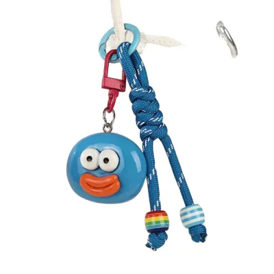 Fashion Cute Geometric Big Mouth Resin Doll Dopamine Keychain
