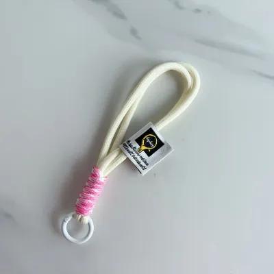 Fashion Creative Dopamine Knotted Woven Lanyard Keychain