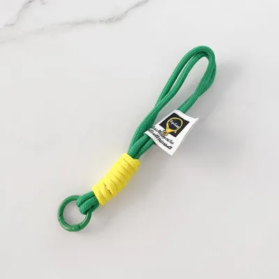 Fashion Creative Dopamine Knotted Woven Lanyard Keychain