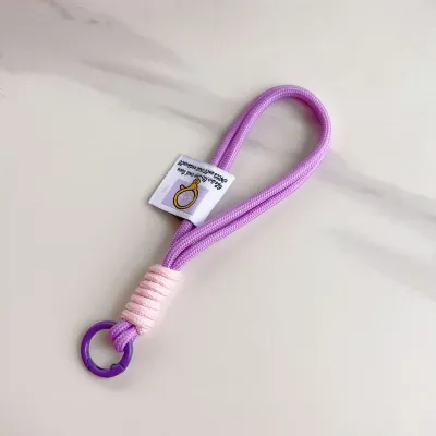 Fashion Creative Dopamine Knotted Woven Lanyard Keychain
