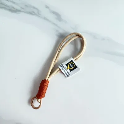 Fashion Creative Dopamine Knotted Woven Lanyard Keychain